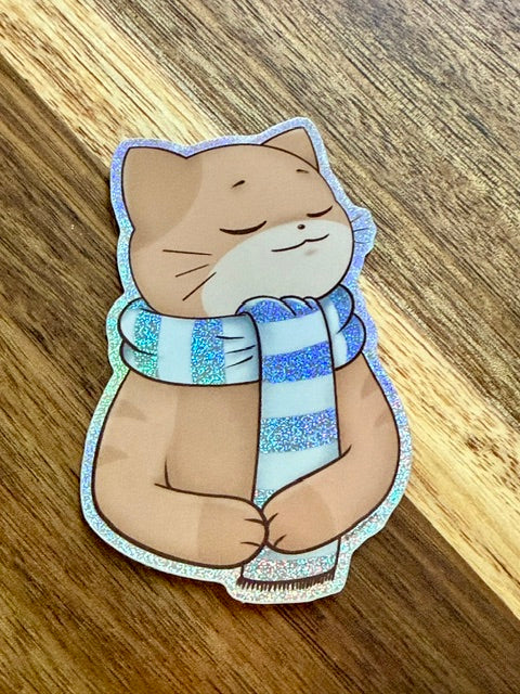 Scarf Kitty pixie dust sticker